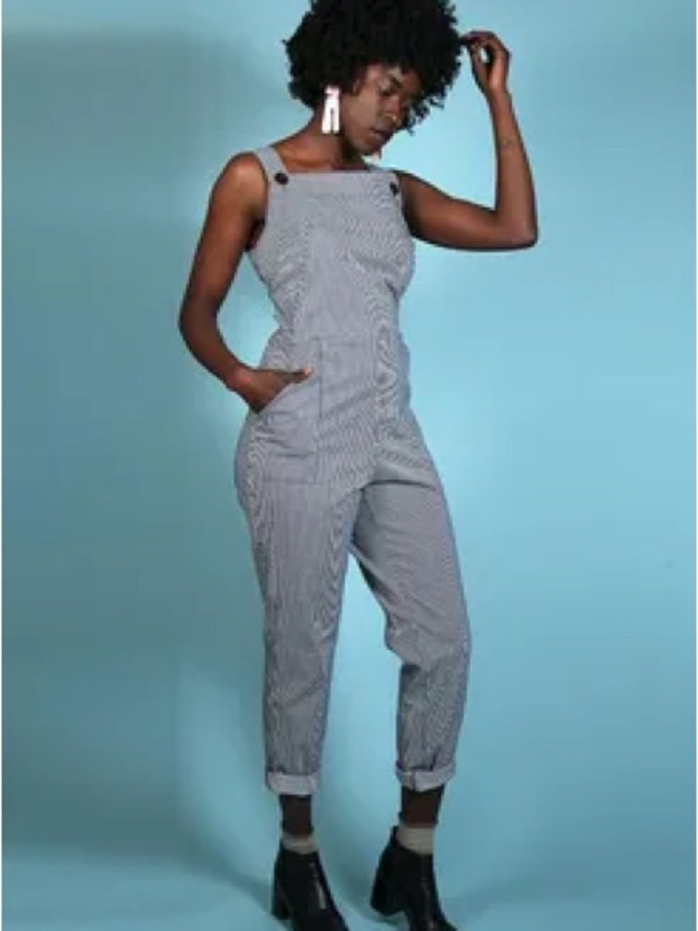 Nooworks Black Button-Strap Overalls - Picture 6 of 7